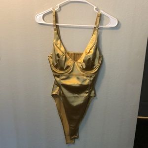 Gold bodysuit
